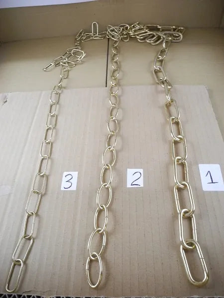 Brass Plated Chains - Oval Brass Chain - Original Vintage Salvage Tile