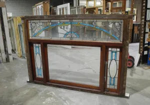 Art Deco Leadlight Casement Window - Original Vintage Salvage Window