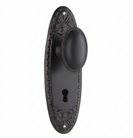 New Fitzroy Knob - Long Backplate - Polished Brass - Brand New Tile