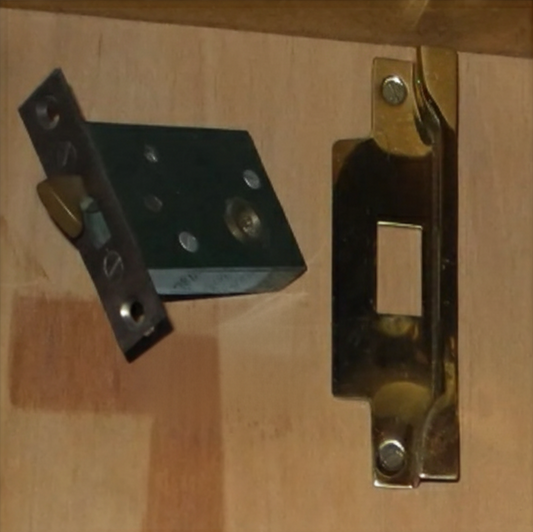 Privacy Sliding Latch Brass - Original Vintage Salvage Tile