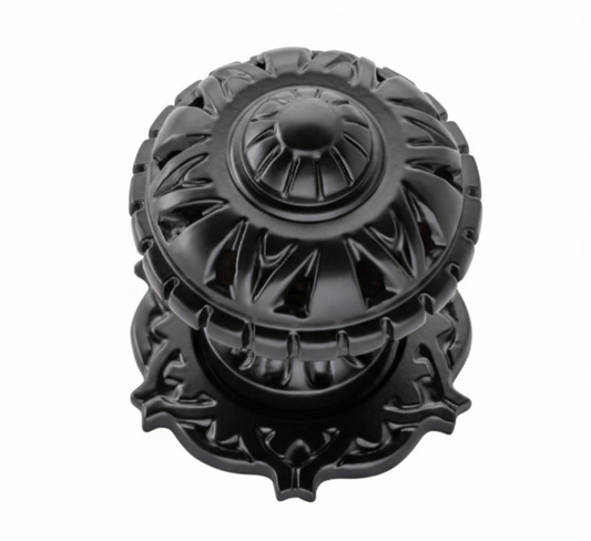 Filigree Centre Door Knob Matt Black New Sydney
