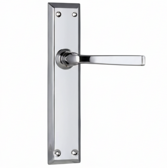 New Menton Lever - Long Backplate - Chrome Plated - Brand New Tile