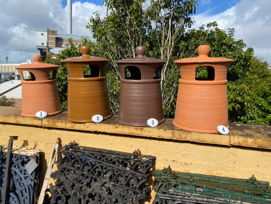 Chimney Pots - #1 Small Terracotta - Large Glazed, Large Darker, Large Terracotta Sydney New