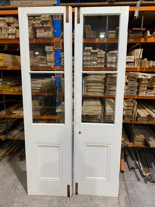 Pair of French Doors, Western Red Cedar - Diminished Stile