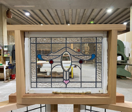 Four Leadlight Awning Windows New Cedar Frames Original Sashes