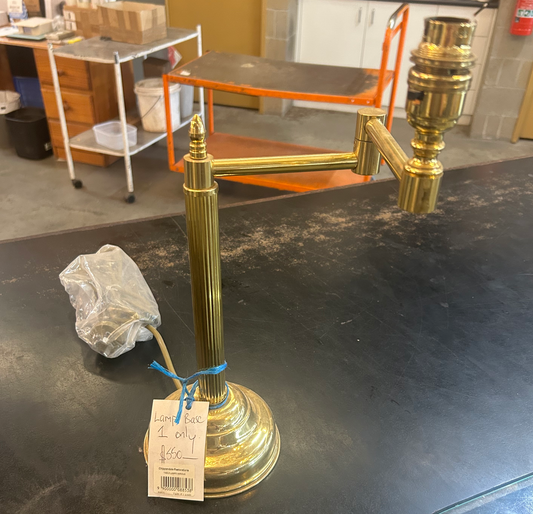 Brass Swing Arm Table Lamp Base