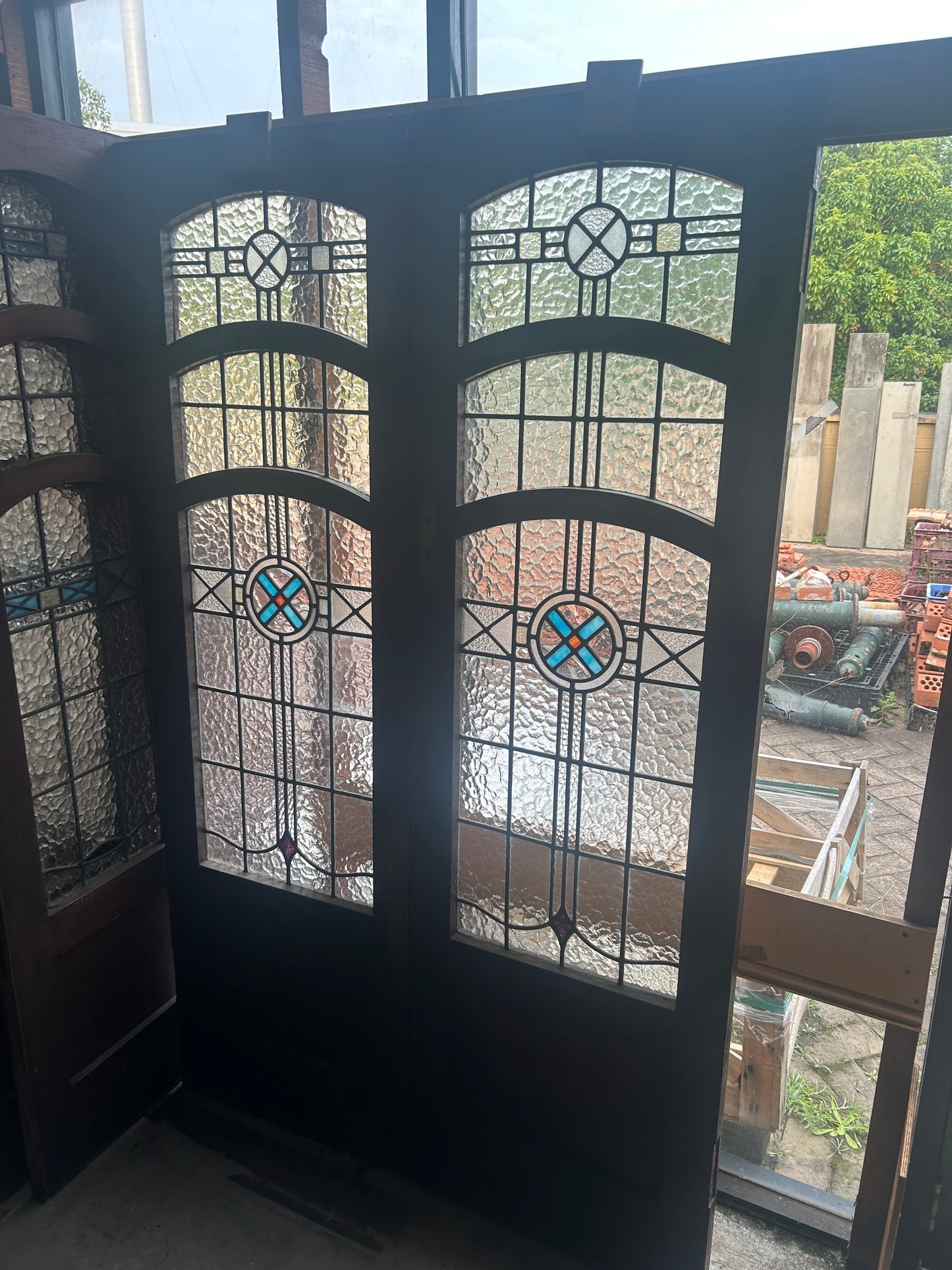 Leadlight Double Doors