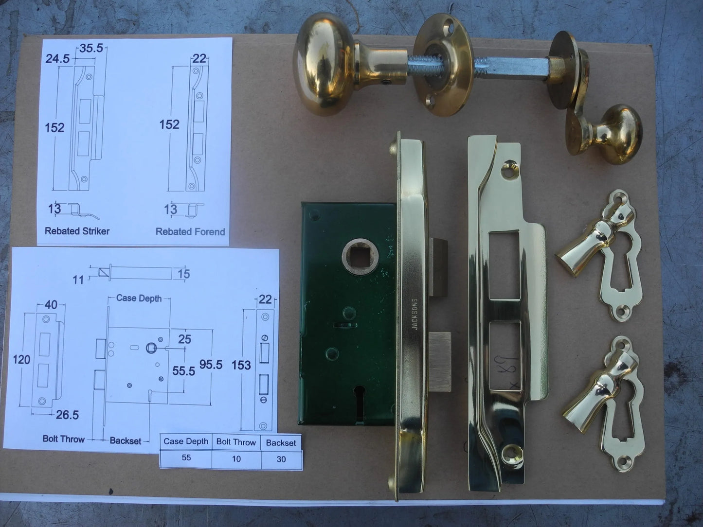 Narrow Lock and Handle Set