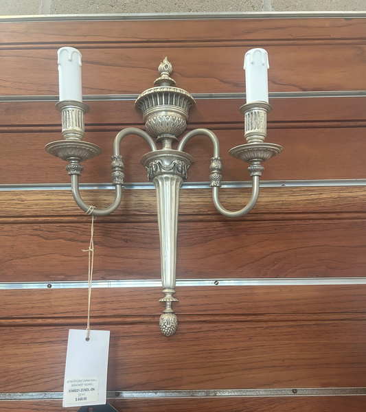 Stratford 2-Arm Wall Bracket Nickel - Original Vintage Salvage Tile