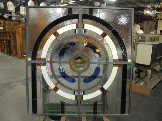 Large Leadlight Window - Original Vintage Salvage Window