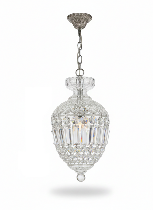 Mozart 1-Light Egyptian Crystal Basket 530H - Original Vintage Salvage Tile