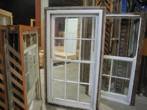 Multi lite Colonial Double Hung Window - Original Vintage Salvage Window