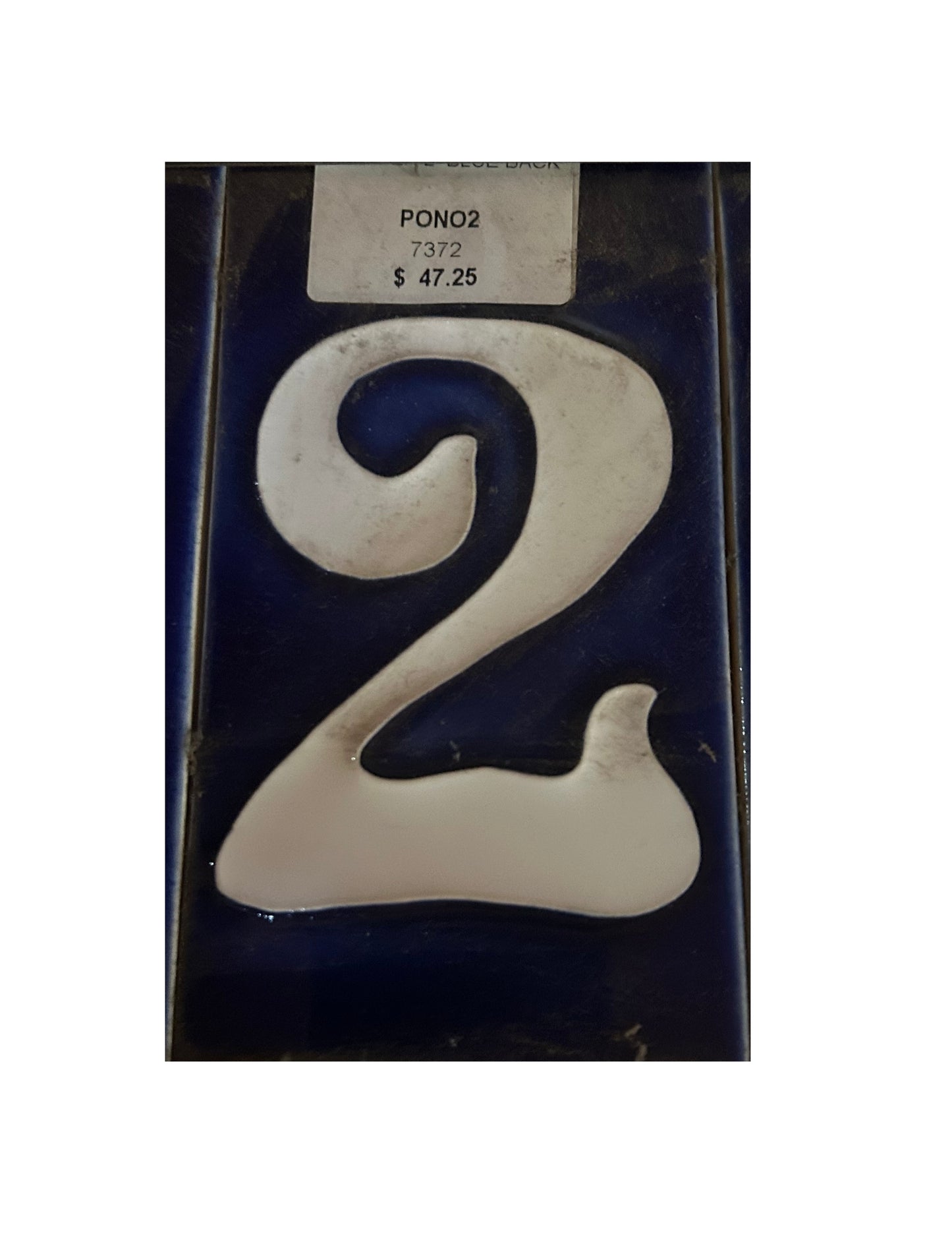French Style Blue and White Numbers