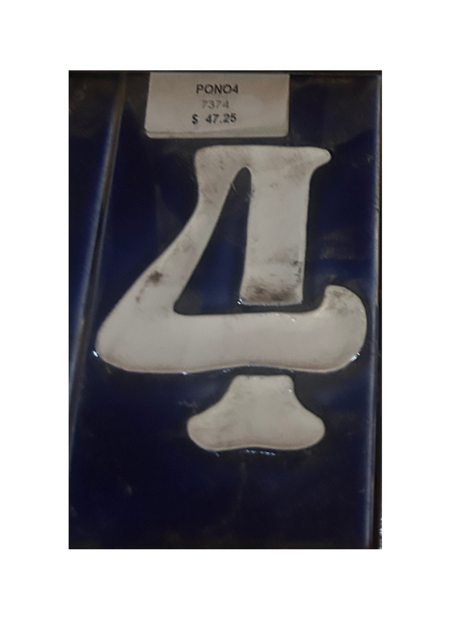 French Style Blue and White Numbers