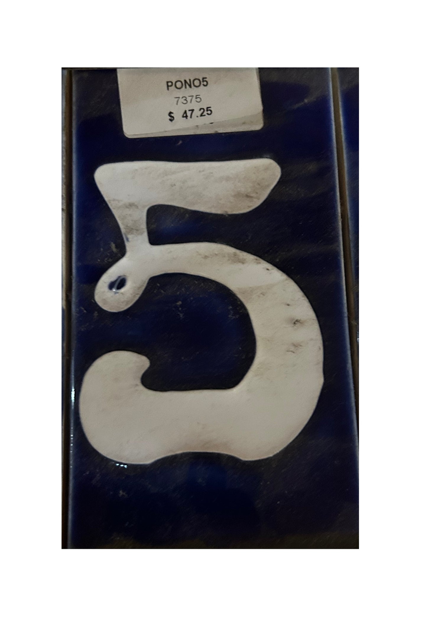 French Style Blue and White Numbers