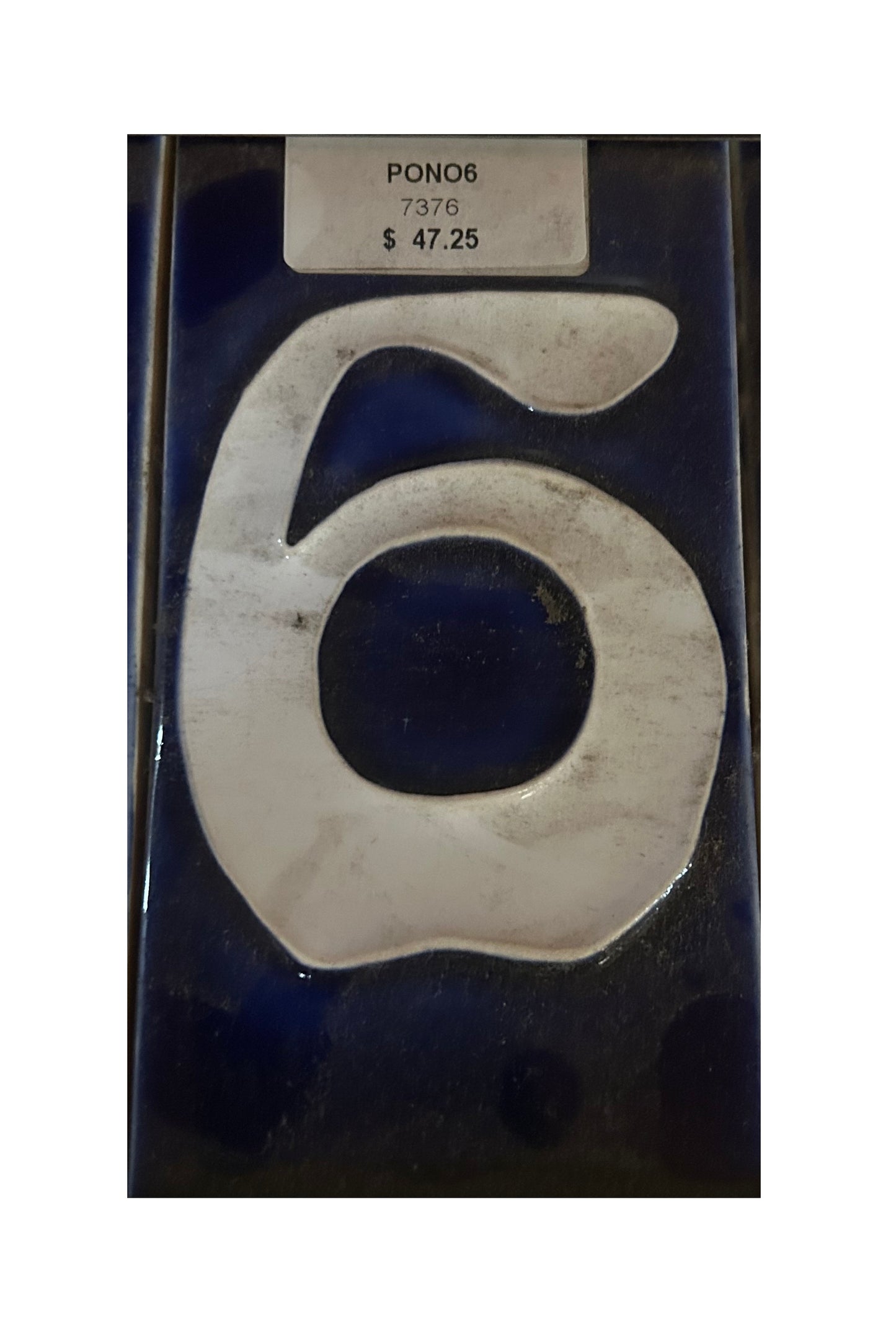 French Style Blue and White Numbers