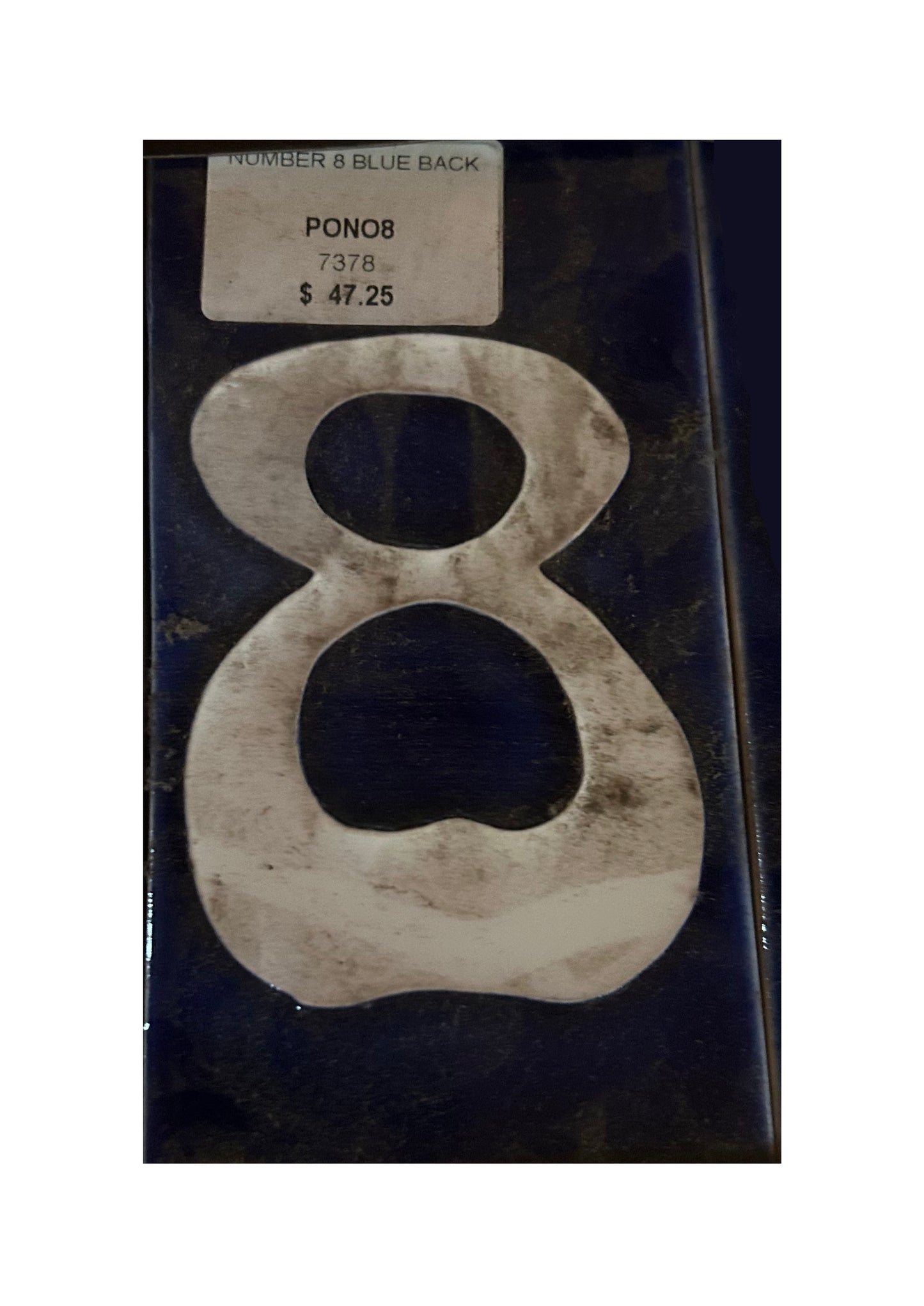 French Style Blue and White Numbers