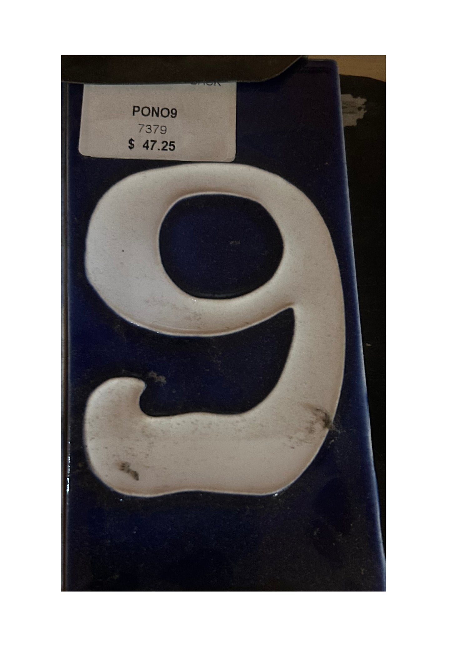 French Style Blue and White Numbers