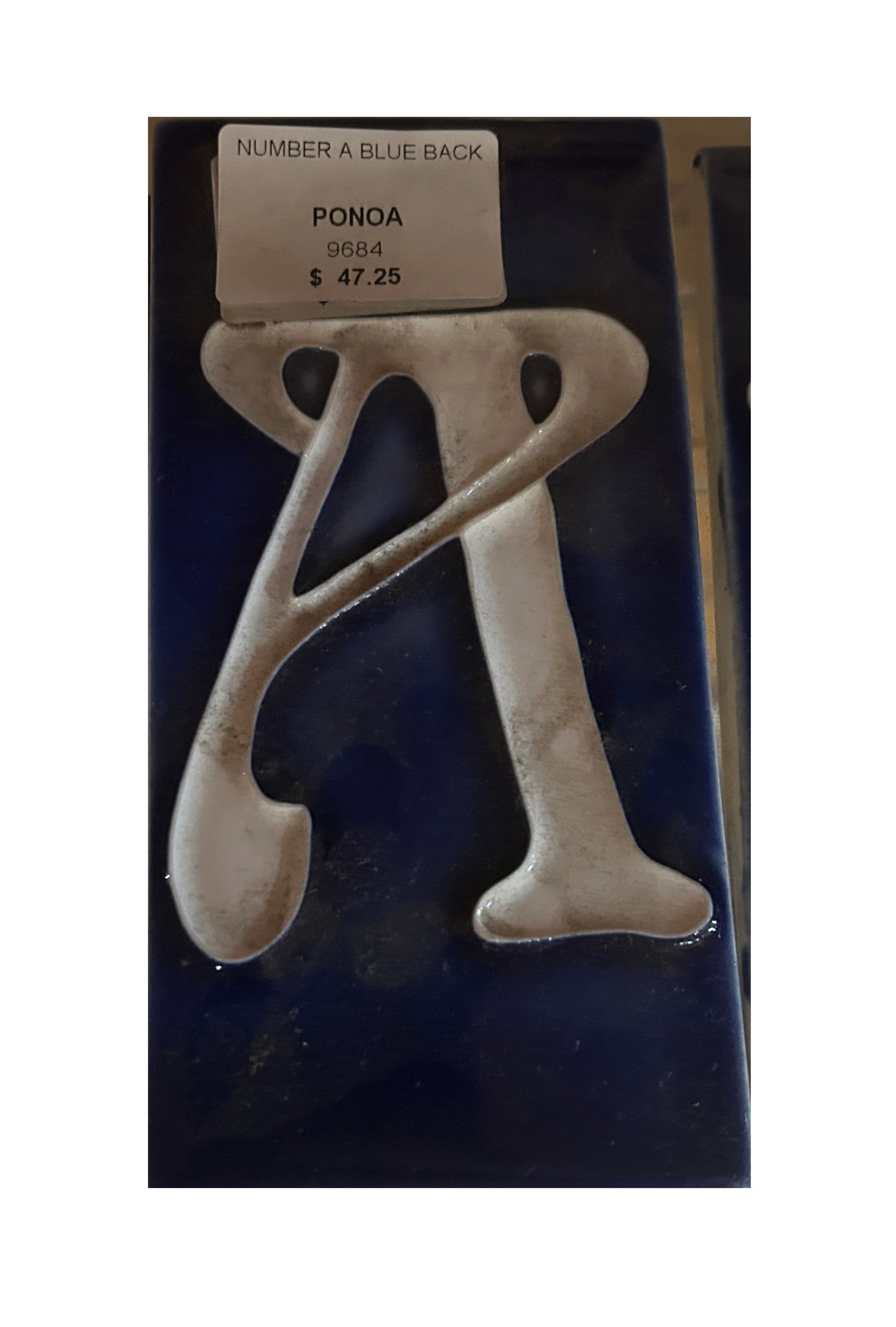 French Style Blue and White Numbers