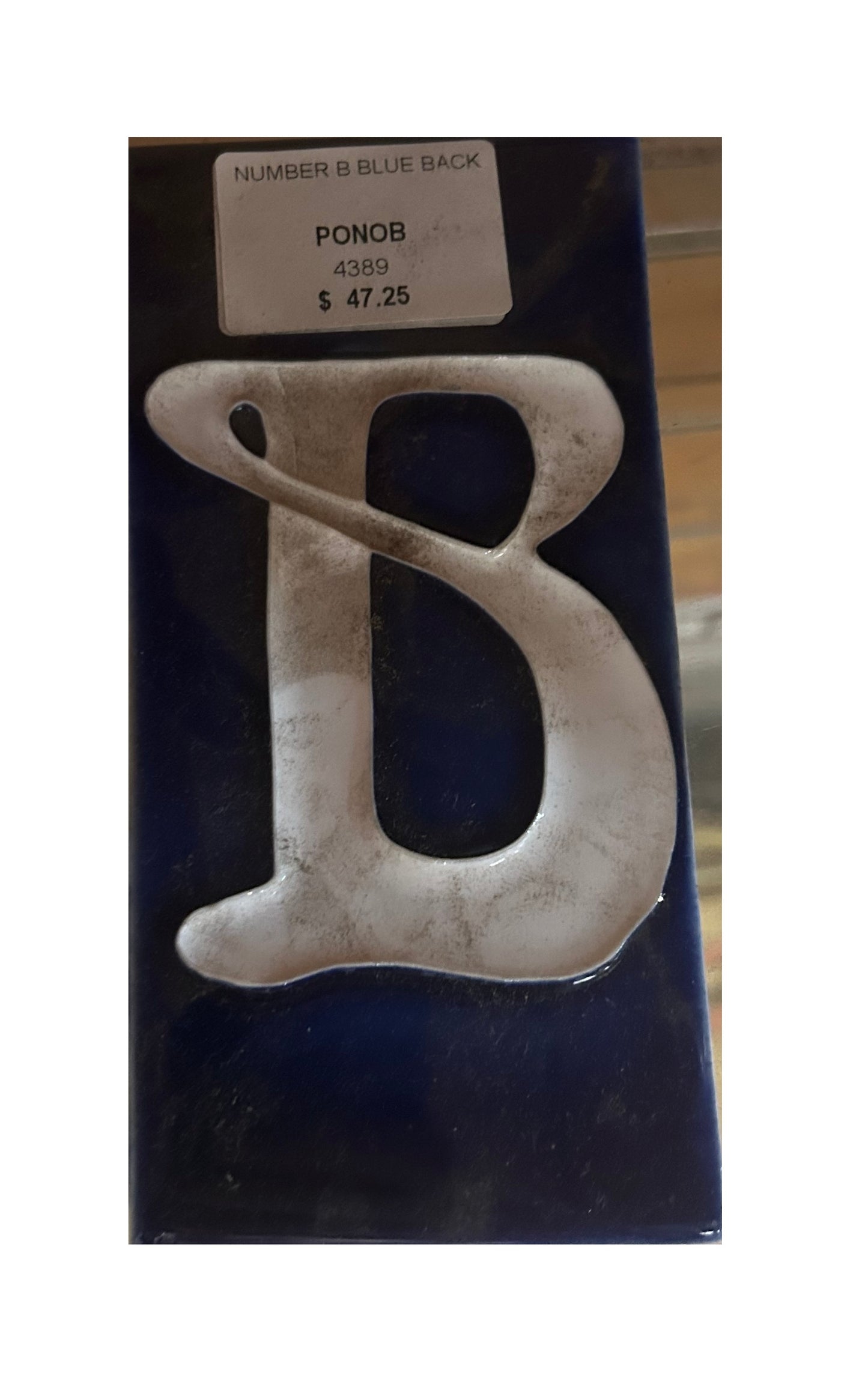 French Style Blue and White Numbers