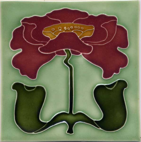 Pink Flower, Light Green Background