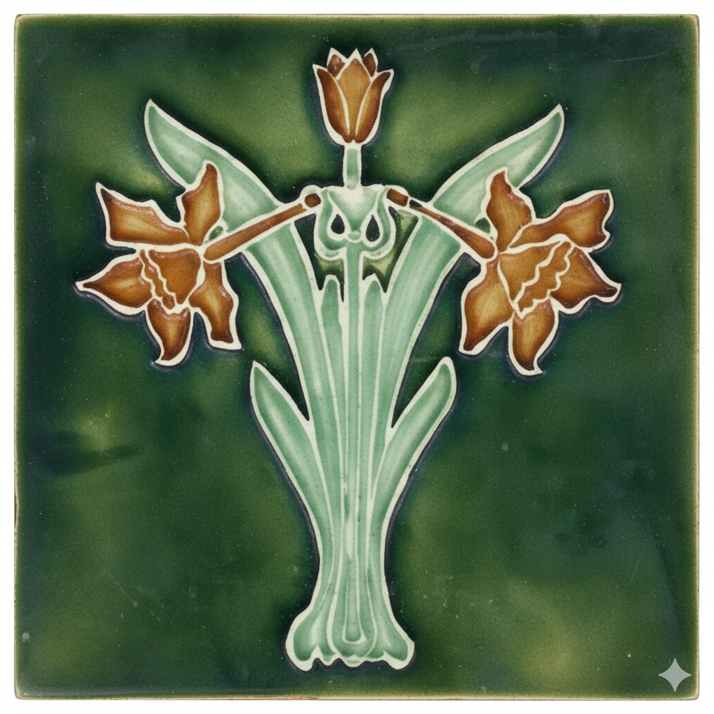Daffodil, Green Background