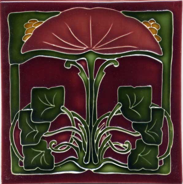 Large Burgundy Flower, Burgundy Background