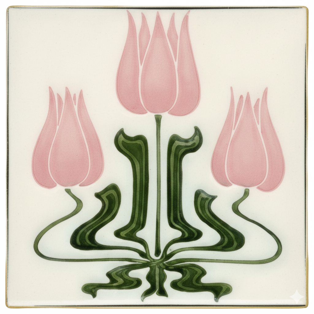 Pink Tulip, Cream Background