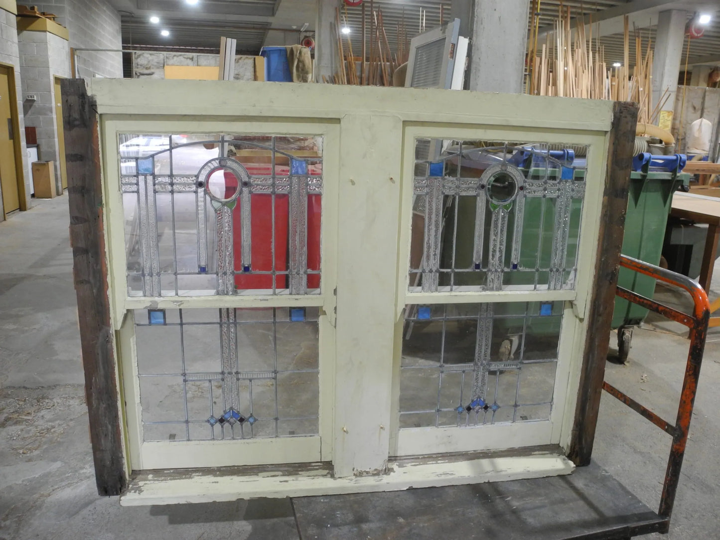 Double Double Hung Leadlight Window