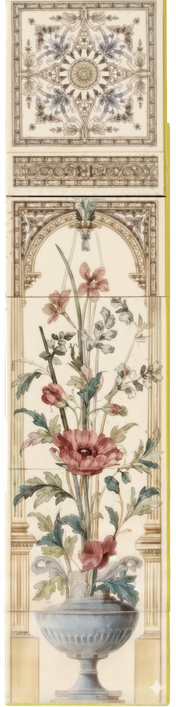 Poppy and Wheatsheaf - Original Vintage Salvage Tile