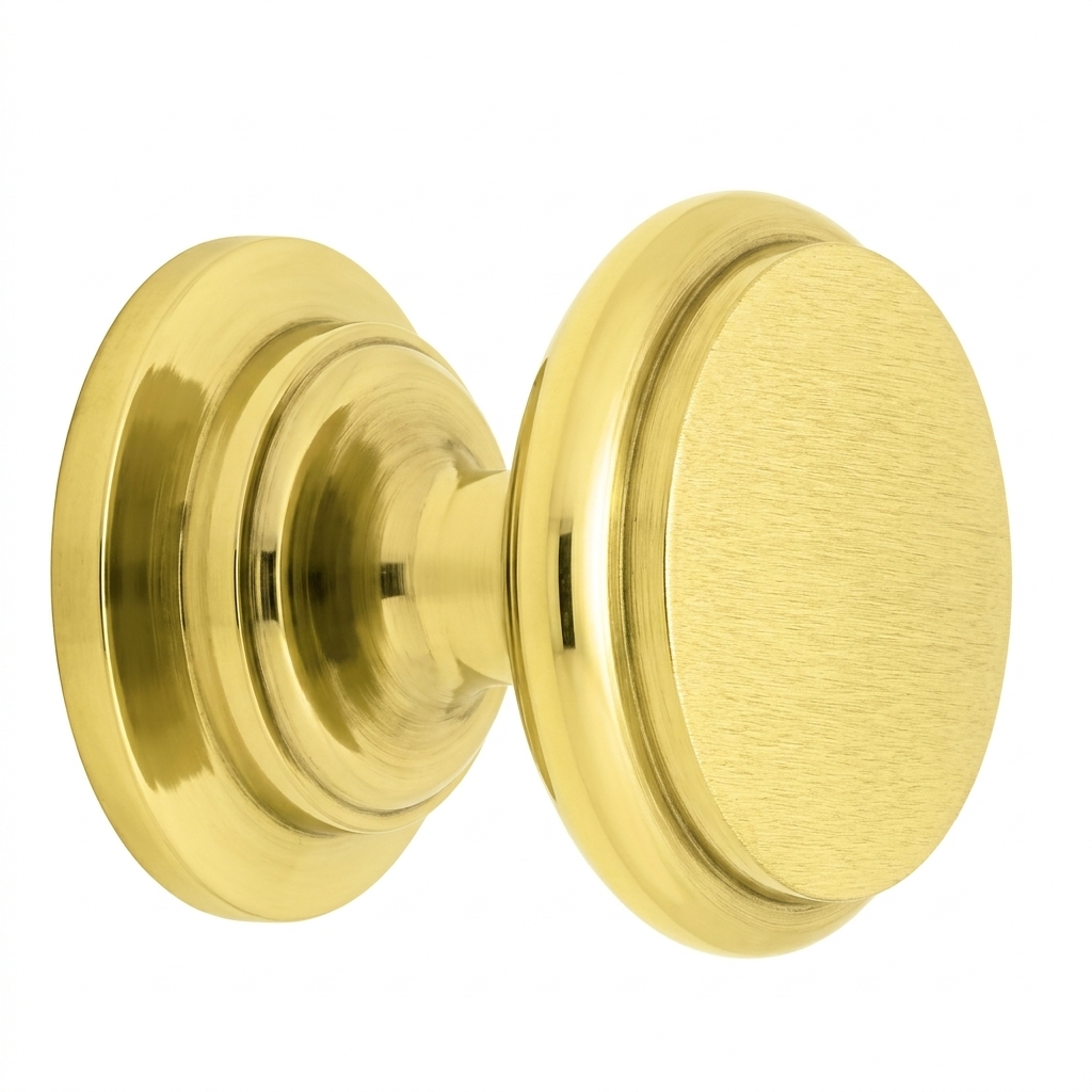 Cupboard Knob Pull - Polished Brass - 30mm