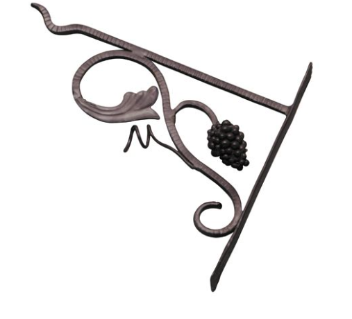 Iron Bracket Grapes Black