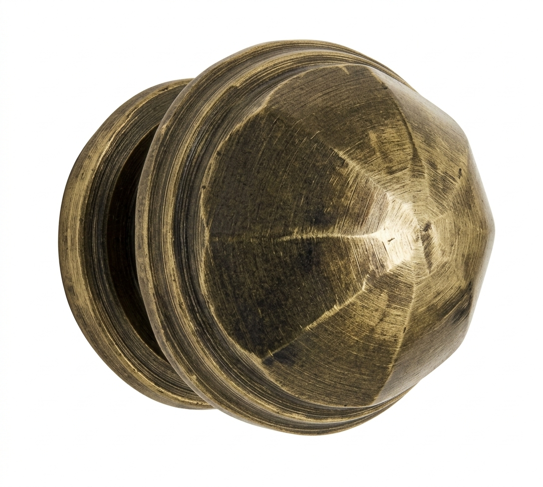 Knobs Octagonal Iron Per 2 - Matt Black - 35mm