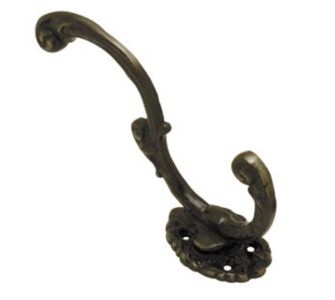Hat & Coat Hook - Iron Black - 100mm