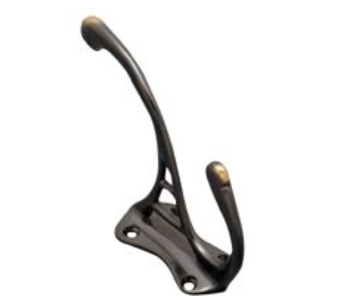 Hat & Coat Hook - Antique Bronze - 125mm