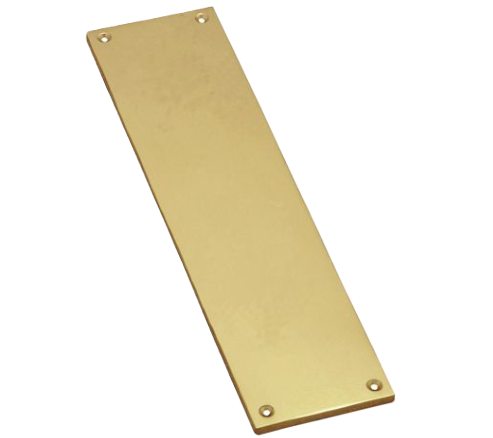 Rectangle Push Plate - Polished Brass - 300mm x 75mm