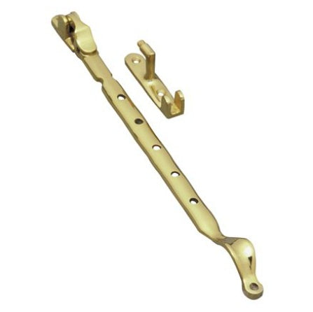 Casement Stay Side Mount - Polished Brass - 300mm