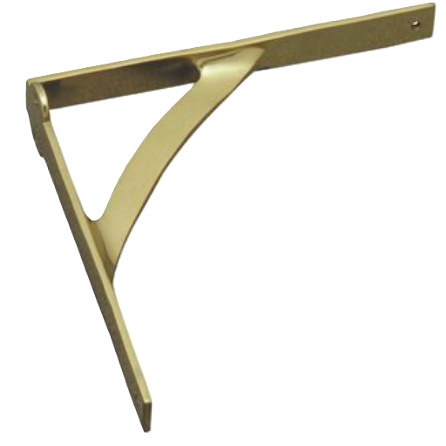 Shelf Bracket - Polished Brass - 150mm x 160mm