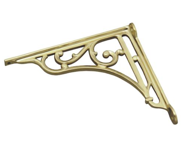 Shelf Bracket - Polished Brass - 185x230mm