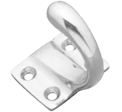 Single Hook Brass - Chrome Plated