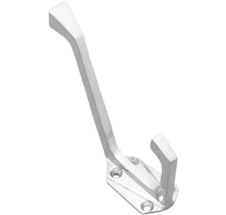 Hat & Coat Hook Art Deco - Chrome Plated - 140mm