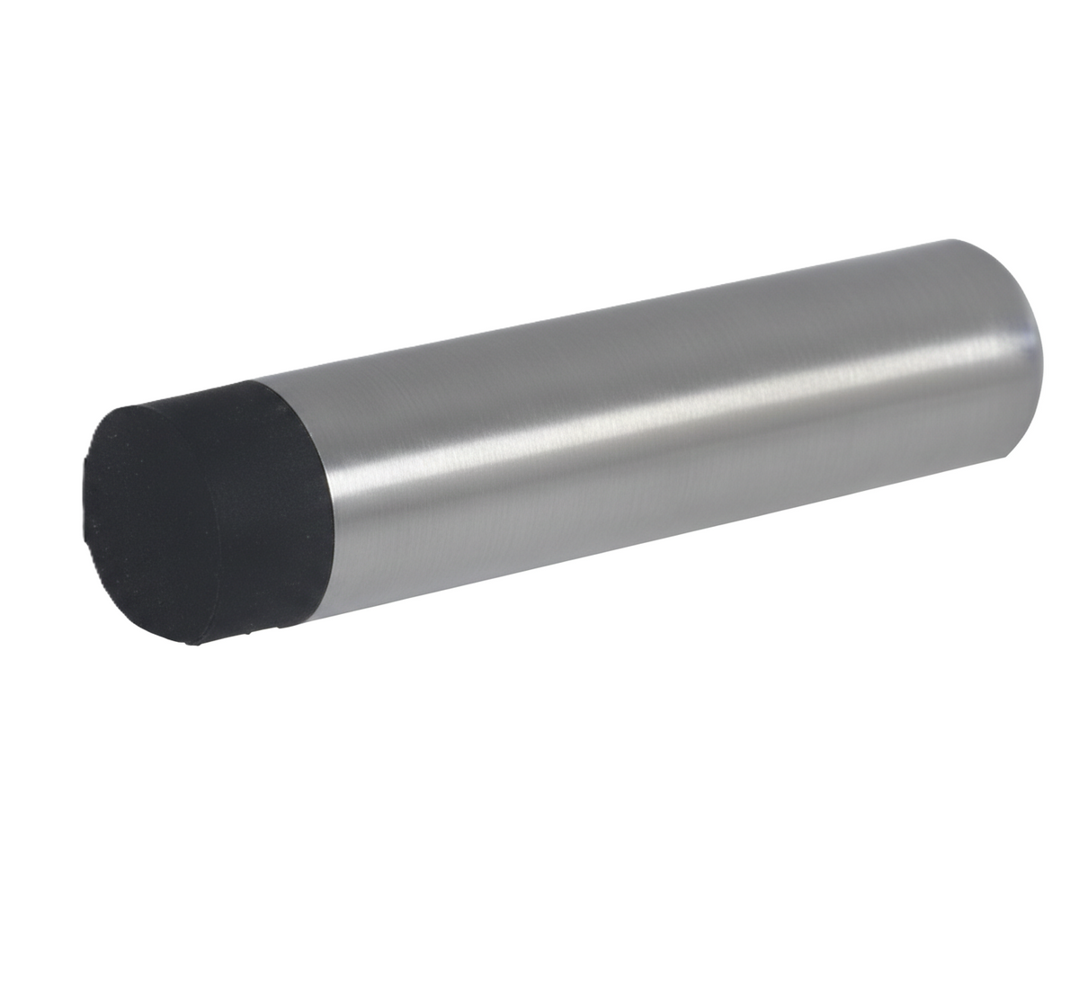 Wall Mount Tubular Door Stop - Polished Stainless Steel - 75mm