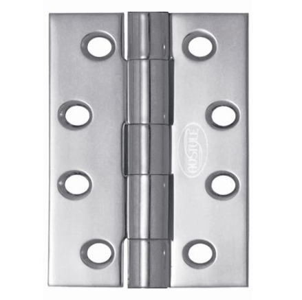 Butt Hinge Fixed Pin - Chrome Plated 76mm x 41mm