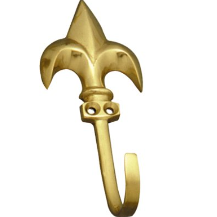 Robe Hook - Polished Brass - 125mm