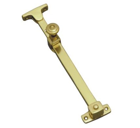 Casement Stay Telescopic Extendible Locking Pin - Polished Brass - 300mm