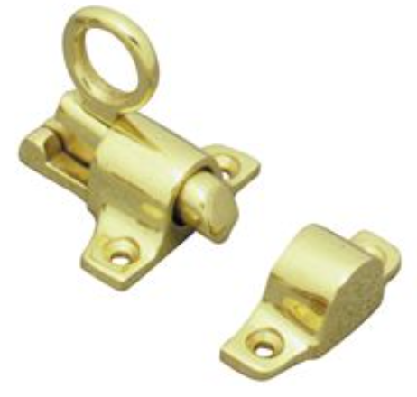 Fan Light Window Catch - Polished Brass - 55mm