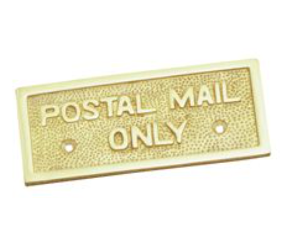 Bathroom Sign - Polished Brass - 33mm x 115mm