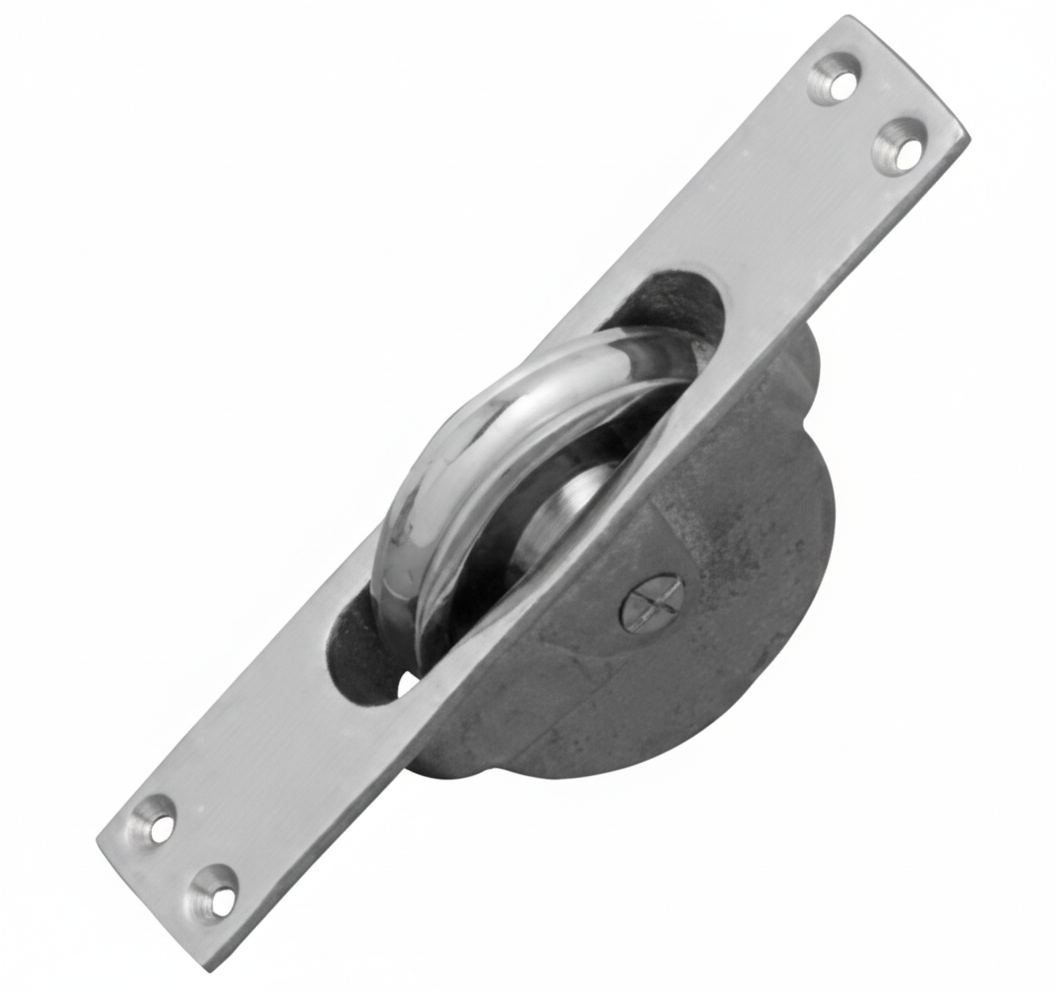 Sash Cord Pulley - Satin Chrome - 125mm