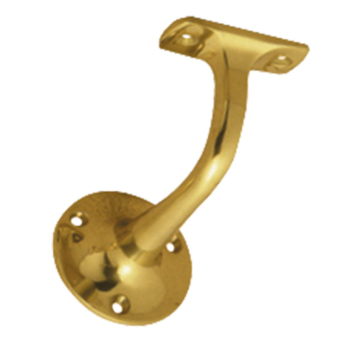 Hand Rail Bracket - Polished Brass - 65mm Projection