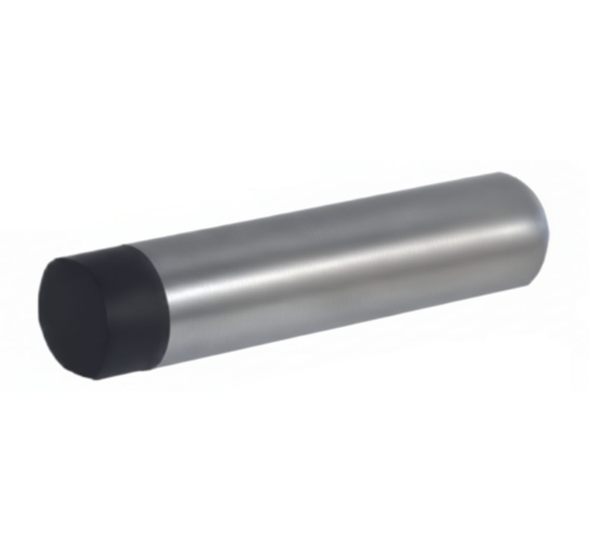 Wall Mount Tubular Door Stop - Satin Stainless Steel - 75mm